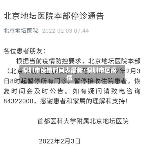 深圳市疫情时间表最新/深圳市区疫情-第1张图片