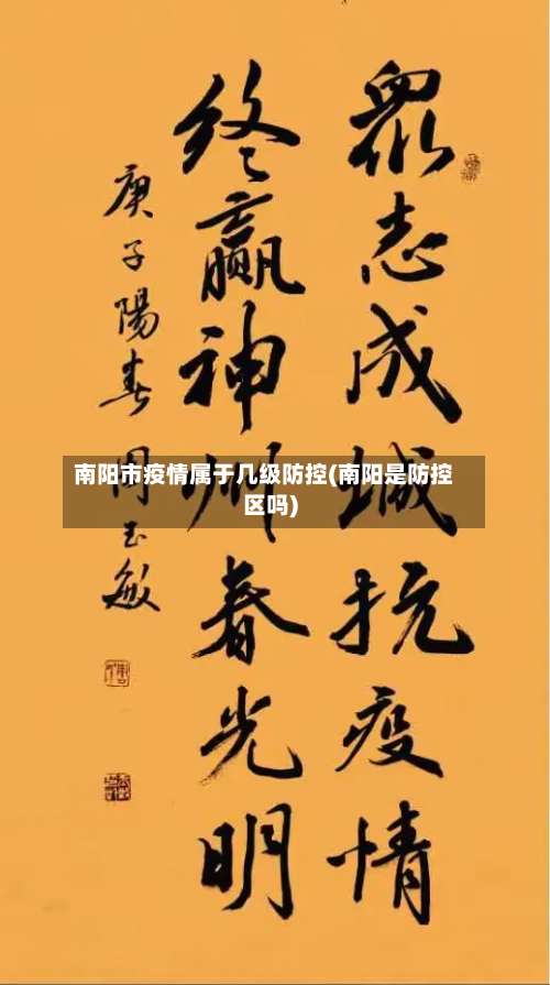 南阳市疫情属于几级防控(南阳是防控区吗)-第2张图片