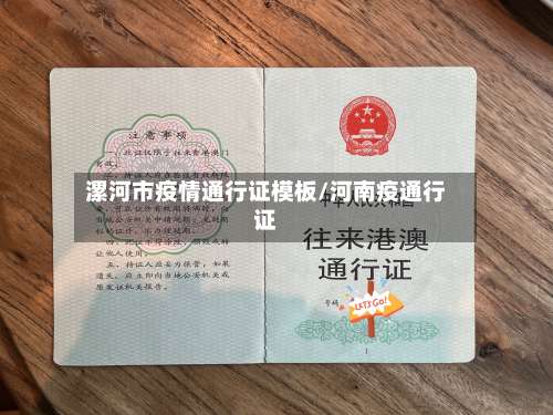 漯河市疫情通行证模板/河南疫通行证-第1张图片